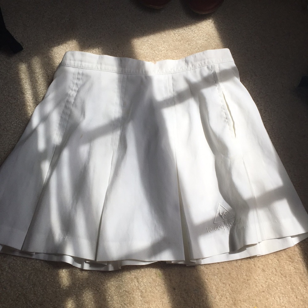 White tennis skirt